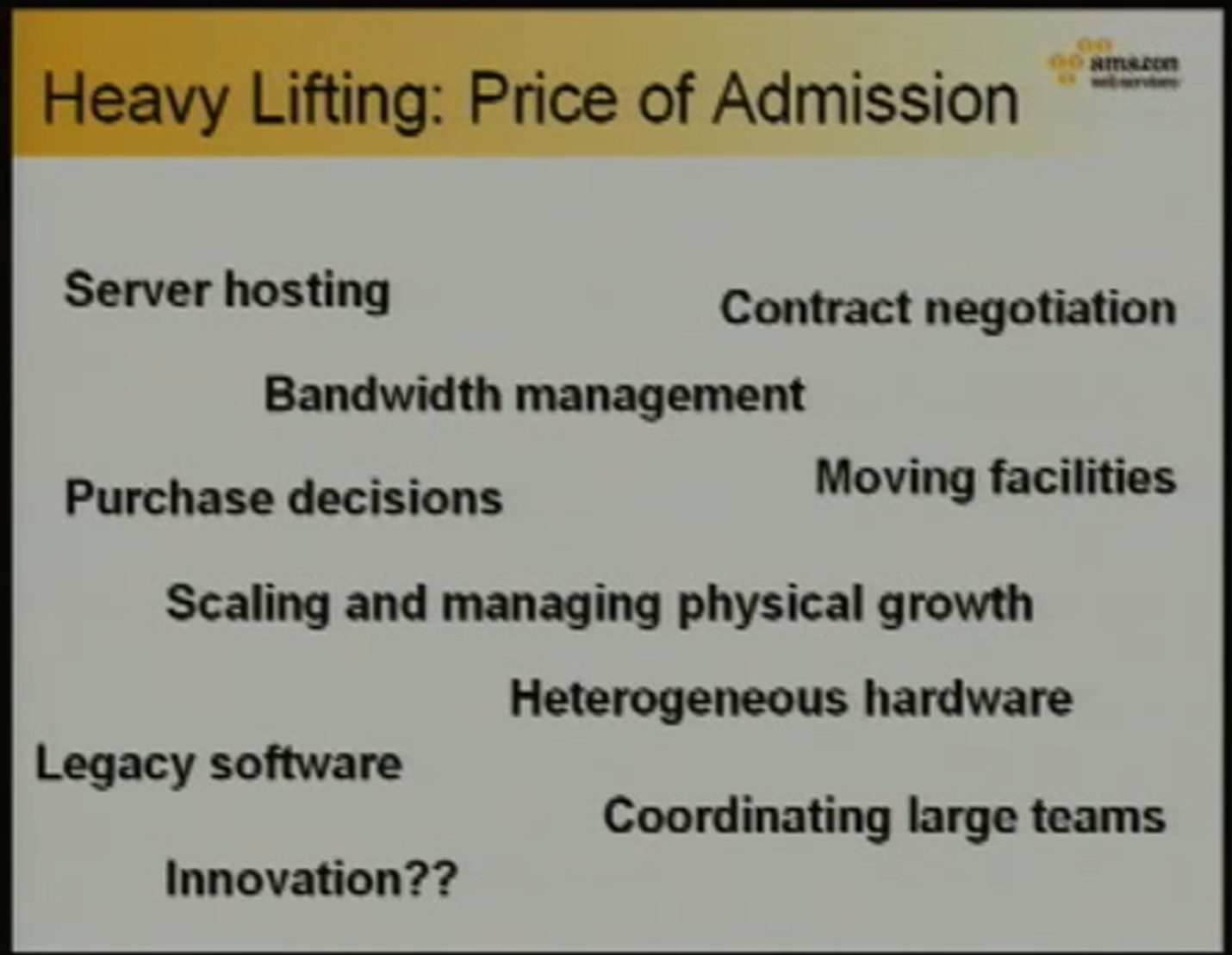 Stop undifferentiated heavy lifting